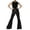 Black, variant on Cargo Pants For Men, Pants for Men Sequin Bell Bottom Pants Disco & Party Pants with Elastic Waistband 70s Retro Glam Stretch Trousers Gold S