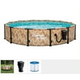 thumbnail image 2 of Summer Waves Elite 12' x 30" Round Above Ground Pool w/Pump, Light Oak, 2 of 7