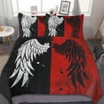 thumbnail image 1 of HAHDAXIA Gothic Bedding Solid Comforter Set for All Seasons,3 Pieces(1 Comforter+2 Pillowcases),Soft Microfiber Bedding Set King(90"x90"), 1 of 7