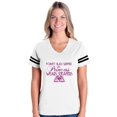 thumbnail image 1 of Womens Soccer This Princess Wears Sneakers Football V-Neck T-Shirt, 1 of 5