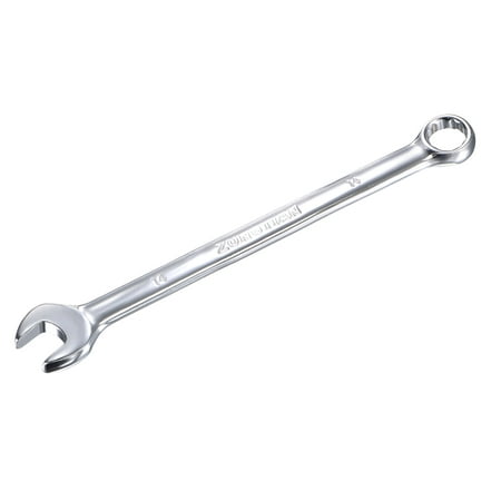 

Uxcell Combination Wrench with Offset Box End and Angled Open End Metric Mirror-Chrome Plated High Carbon Steel 14mm