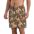 thumbnail image 2 of Salouo Squirrel Mushroom Yellow Flower Pattern Swim Trunks for Men,Men's Hawaiian Bathing Suit Swimsuits Quick Dry Swimming Board Shorts Beach Shorts with Pockets-Large, 2 of 6