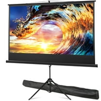 ERTWER 84 inch portable projection screen with stand projection screen 16:9 4K high-definition home theater outdoor projector screen foldable mobile movie screen