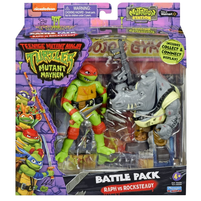 TMNT スーパーミュータント フィギュア 2体セット Teenage Mutant Ninja Turtles Mayhem Action Toy Set - Highly