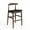 Walnut, variant on Pemberly Row Danish Design Vegan Leather Bar Height Stool in Natural