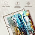thumbnail image 6 of Elephant Stock The Blue Above Us Wall Art - Vertical Multi Panel Canvas - Living Room Wall Decor - Abstract Multi Panel - Orange And Turquoise Decor By Mara Galvao - 28" x 45", 6 of 8