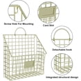 thumbnail image 6 of 3-Pack Metal Wall Mounted File Organizer with Handles & Hooks - Magazine Document Rack for Home Office (Patent Pending), 6 of 9