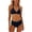 /c67Black264, variant on WEIGFI Womens Bikini Sets 2 Piece Swimwear Push Up Top And High Waist Bottom Halter Neck Cheeky Swimsuit Solid Color Elegant Triangle Summer Pool Comfort Holiday Swim Wear,Black,L