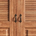 thumbnail image 2 of Renovators Supply Black Wrought Iron Cabinet Handle 5" L Rustic Ornate Pull Handle Rust Resistant Vintage Drawer and Dresser Door Pulls w/Screws Pack of 6, 2 of 9