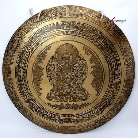 51 Cm,20 inch Buddha Carved Super Sound Tibetan Temple Healing Gong from Nepal