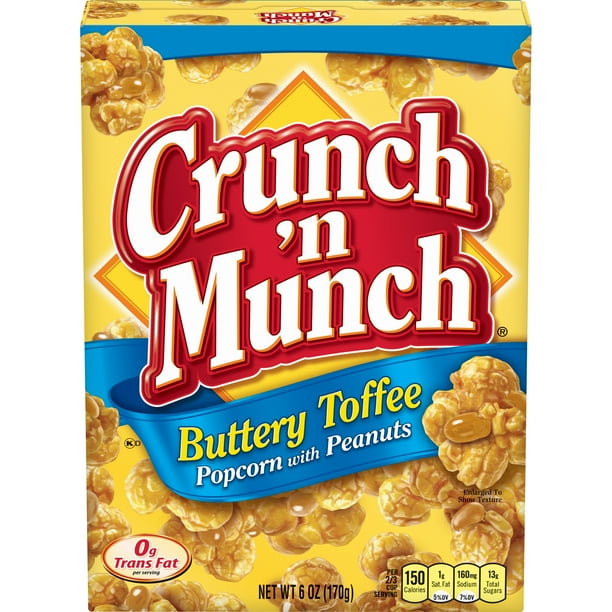 Crunch 'n Munch Buttery Toffee Popcorn with Peanuts, 6 Oz