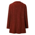 thumbnail image 5 of Goindgs Womens Jacket Fall Coats Sequin Solid Color Irregular Hem Long Sleeve Long Jackets Tops Shirts Trendy 2025 Red-L, 5 of 8