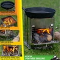 thumbnail image 4 of Wakeman Outdoors Camping Stove - Foldable Wood Burning Rocket Stove Portable Grill, 4 of 22