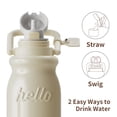 thumbnail image 2 of HOLOHOLO 2-in-1 30oz Insulated Tumbler with Bounce Straw & Tea Strainer, Leak-Proof Stainless Steel Water Bottle with Portable Handle White, 2 of 7