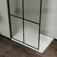 thumbnail image 4 of Walk-in Frost Glass Shower Screen Shower Door Aluminium 4-panel design 34"×72", 4 of 5