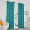 thumbnail image 5 of Deconovo Blackout Curtains Rod Pocket Solid Energy Efficient Curtains for Small Window 52 x 54 inch Turquoise Set of 2, 5 of 7
