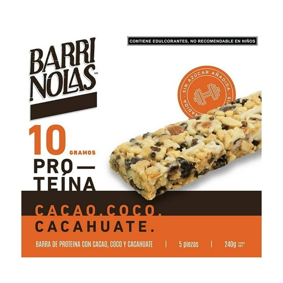 Barra de proteína Barri Nolas Protein cacao, coco y cacahuate 240 g