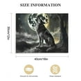 thumbnail image 3 of COMIO  Wolf with Starry Sky Canvas Wall Art Black and White Wildlife Wolves and Full Moon Picture Prints Modern Wild Animal Artwork for Bedroom Wall Decoration Each Panel, 3 of 6