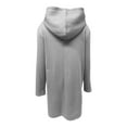 thumbnail image 6 of Vetsdori Womens Jackets Gray Fall Zipper Hoodie Casual Trendy Coat Long Sleeve Solid Color Jackets for Women Plus, 6 of 9