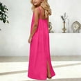 thumbnail image 4 of Likimi Children Girls Dress Elegant Lightweight Sleeveless Solid Color Crew Neck Summer Comfortable Dress Pink Size 12-13 Years, 4 of 5