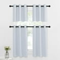 thumbnail image 6 of NICETOWN Greyish White Short Blackout Curtains for Small Window, Light Blocking Thermal Insulated Curtains Privacy Grommet Window Treatment, 42"x24", 2 Panels, 6 of 7