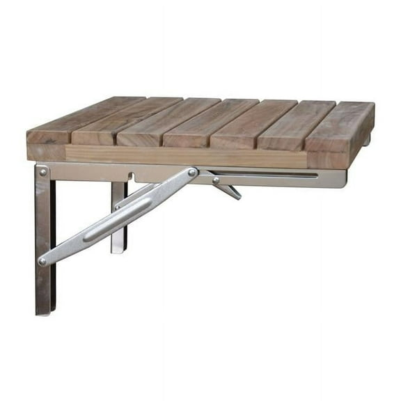 17 x 14 x 7.5 in. Wall Mount Folding Chair I, Natural