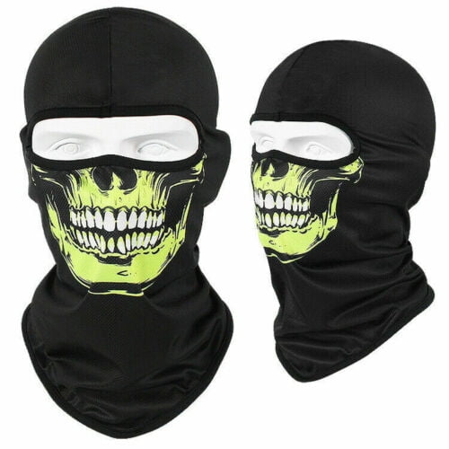3d Balaclava Ski Mask Skeleton Ghost Full Face Mask Motorcycle UV Protection Scarf Summer Cooling Neck Hood Face Cover for Halloween Cycling
