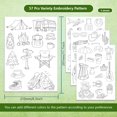 thumbnail image 2 of 4Sheets 57Pcs Travel Themed Water Soluble Embroidery 11.7x8.3inch Camping Seaside Stick and Stitch Embroidery Paper Stabilizer for Shirts Coats Bags, 2 of 7