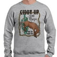 thumbnail image 2 of Giddy up Jingle Horse Sweatshirt Unisex 2X-Large Grey, 2 of 5