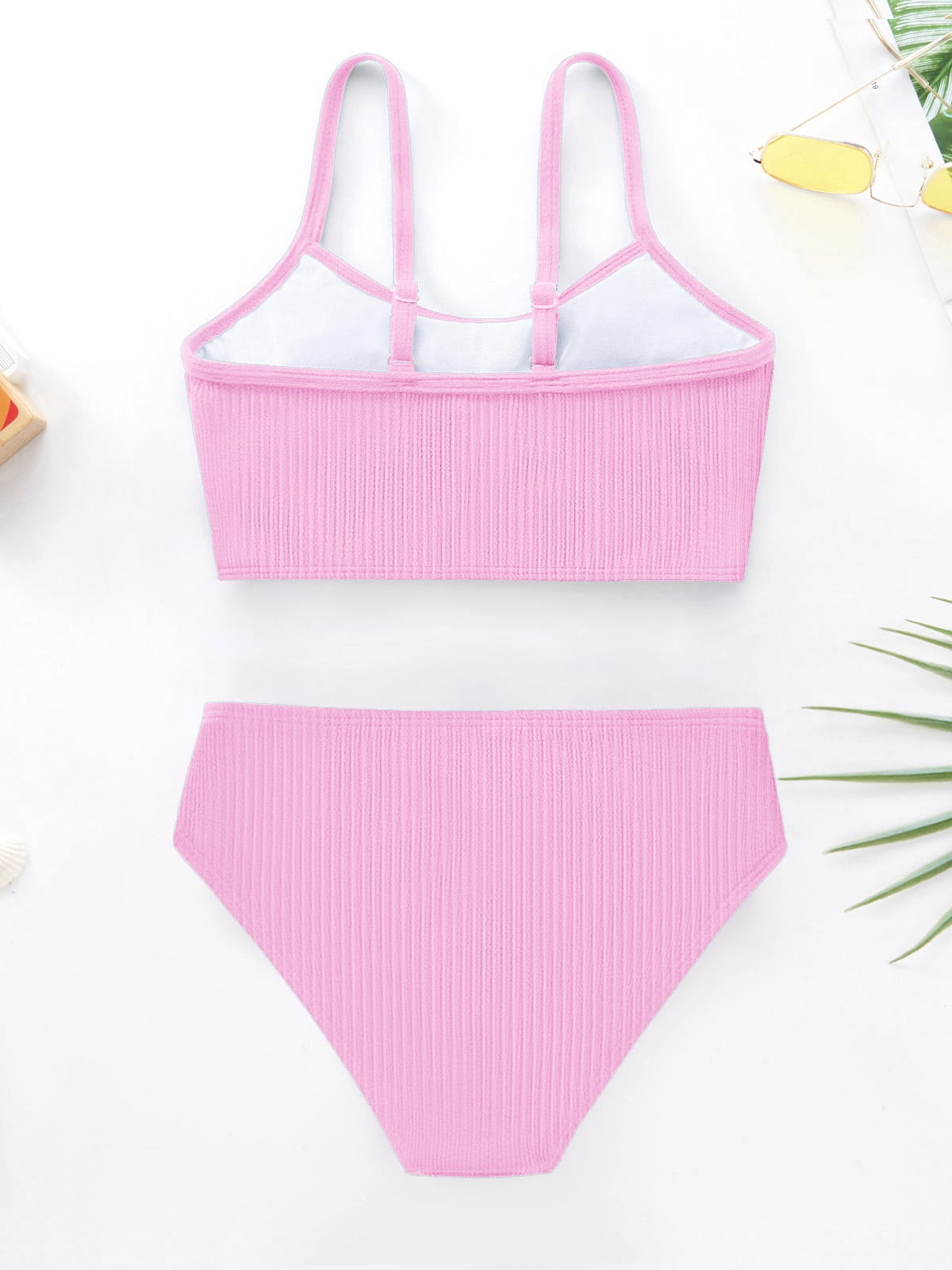 Esho Tween Cute Young Swim Pretty: Girls' Solid Bikinis