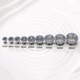 thumbnail image 3 of ZS 1 Pair Rhinestone Crystal Ear Plug Tunnels Screw Fit Ear Expander Stretcher Body Piercing 0g 00g, 3 of 6