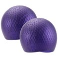 thumbnail image 1 of 2 Pcs Bonnet de Bain en Silicone en Forme de Bulle pour Réduire la Traîne, Bonnet de Bain Réutilisable pour Femmes et Hommes Garde la Coiffure Identique, 1 of 5