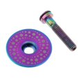 thumbnail image 2 of VONKY RISK Titanium Bike Handle Cover Kit Screw Cover Headset - Multicolor Milky Way, 2 of 6