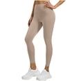thumbnail image 2 of lcziwo Womens summer Pants Skinny Stretch Leggings Solid Color High Waisted Elastic Waist Athletic Leggings Khaki XXXL, 2 of 6