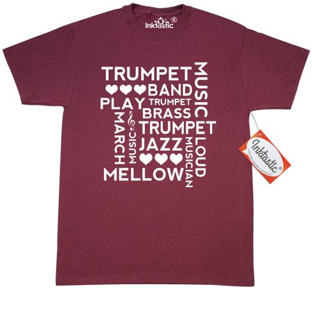 - Inktastic Trumpet Music Word Cloud T-Shirt Player Quote Musical Instrument Brass Marching Band Jazz Instruments Mens Adult Clothing Apparel Tees T-shirts Hws