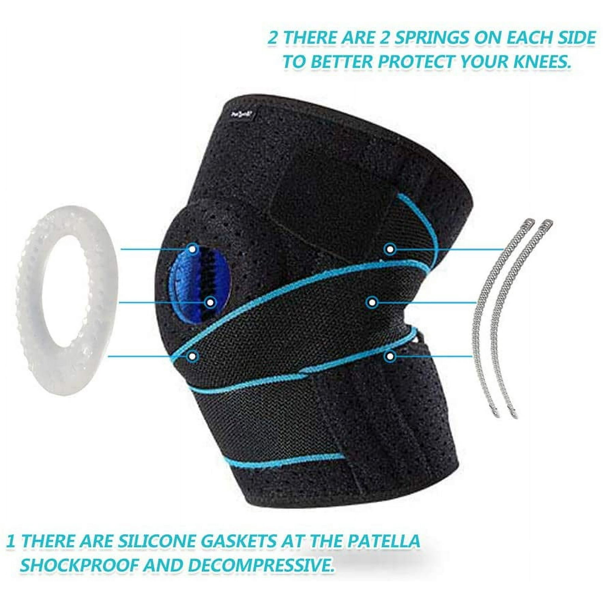 Genouillère De Compression En Bambou Pour Soutien Du Genou Et Le Sport