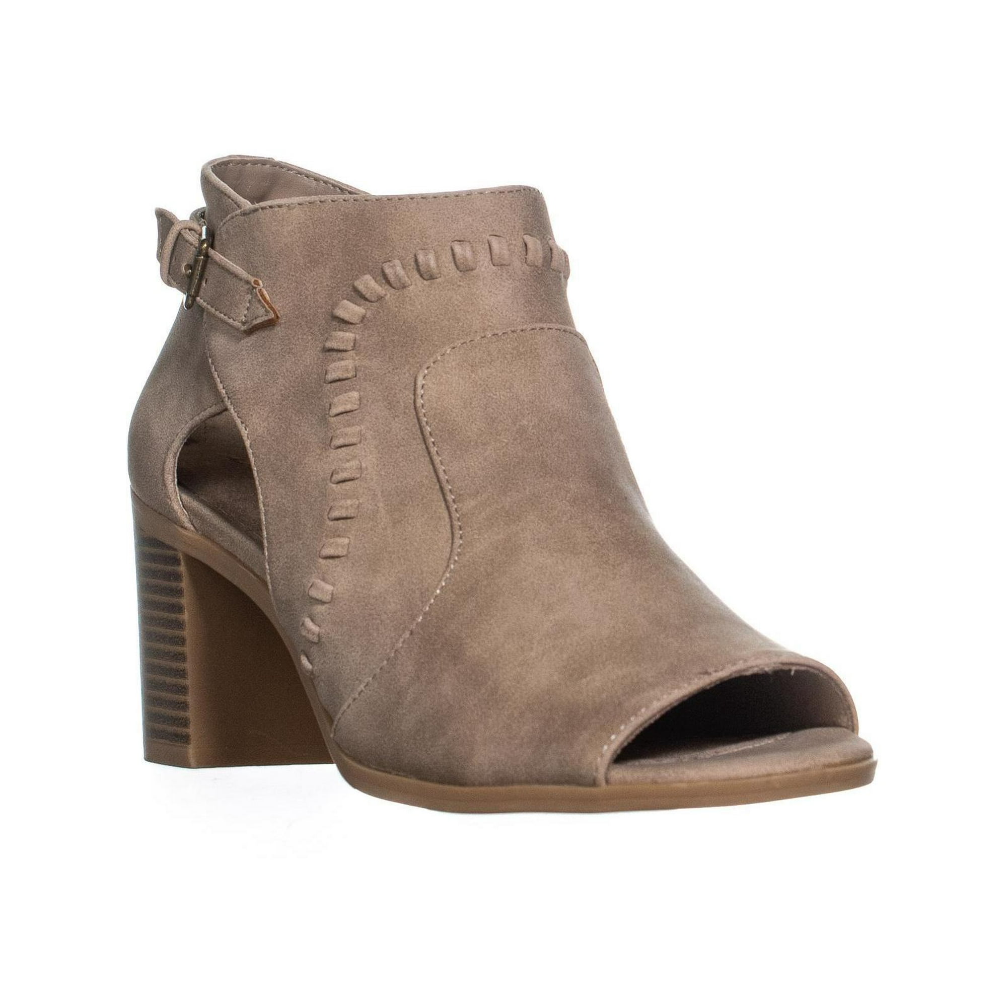 Easy Street Poppet Peep Toe Ankle Boots Taupe Walmart