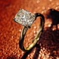 thumbnail image 3 of solitaire jewels 3CT Elongated Cushion Moissanite Hidden Halo Engagement Ring For Women, 14K Yellow Gold, 3 of 6