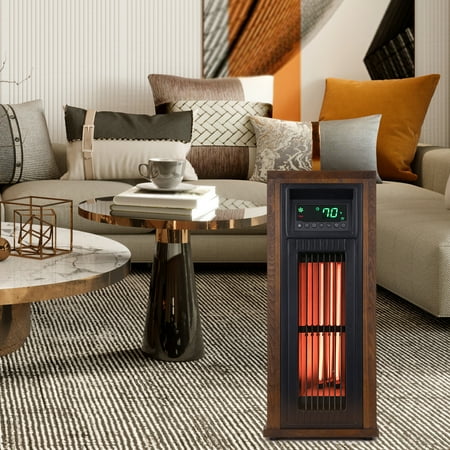Lifesmart - 23 Inch Tower Heater with Oscillation - Brown