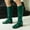 Green, variant on Bnwani Womens Boots Fall Winter Fashion Mid-Heel Thick Chunky Mid-Calf Versatile Comfortable Casual Leather Boot Black Size 5.5