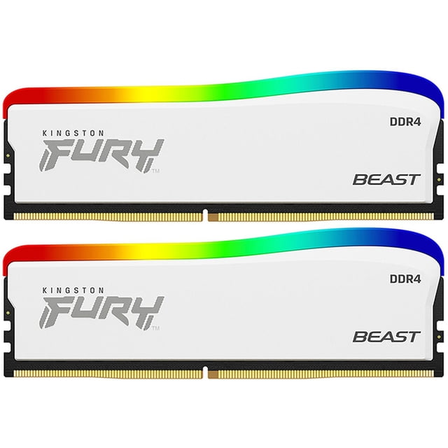 Memoria RAM DDR4 32GB 3200MHz KINGSTON FURY BEAST RGB 2x16GB Blanco