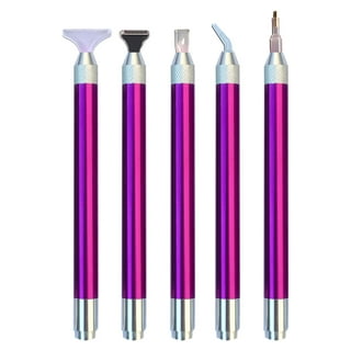 Tiktoy LED Diamond Art Pens with Light 5D Diamond Painting Tools  Rechargeable Light Pen Art Accessories and Tools Kits with 2 Light Modes  Glue Clay Storage Case for Adults DIY Arts Crafts-Purple