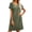 Moss, variant on Women's Scoop Neck Short Sleeve Pocket Dress 65% Polyester 30% Rayon 5% Spandex Everyday Comfort Casual Everyday Wear