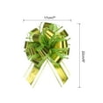 thumbnail image 2 of 12pcs 9" Extra Large Pull Bow Metallic Gift Wrapping Bows Ribbon Organza Light Green for Wedding Baskets Presents, 2 of 6