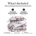 thumbnail image 2 of Southshore Fine Living, Inc. Comforter Cal King w/ Pillow Shams - Christmas Tree Print, Red & Grey, 2 of 9