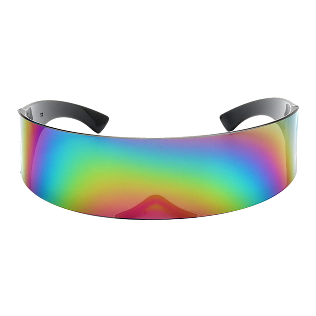 Futuristic Unique Sci-Fi Costume Party Rave Alien Space Mesh Lens Visor Glasses 