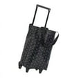 thumbnail image 3 of Carrito de compras plegable y portátil, de tela Oxford, con ruedas y asa extensible para viajes, color negro, 3 of 12