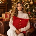 thumbnail image 6 of Christmas Trees Pillow Covers, Decorative Soft Throw Pillows Plush, Winter Holiday Decorative Pillowcase, Embroidered Couch Cushion for Holiday Winter Home Decor Chair Sofa Bedroom Living Room, 6 of 7