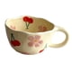 thumbnail image 4 of Taza de café de cerámica, taza de té de la leche con flores irregulares, taza de café reutilizable con asa, taza de café de 8,5 con flor para Bar y Rosa, 4 of 8