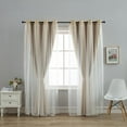 thumbnail image 2 of 2 Panel Star Curtains Hollow Out Blackout Curtains for Kids Room 52in Double Layer Star Cut Out Window Decor, 2 of 13